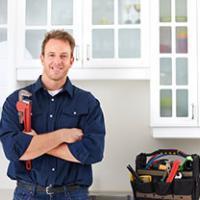 Happy plumber